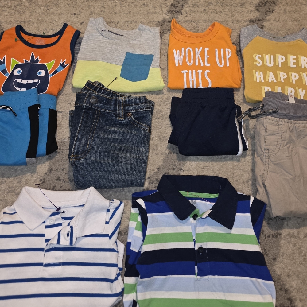Striped Blue and White Kids Polo Shirt